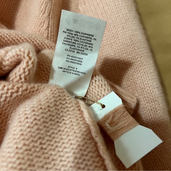 Aritzia | NWOT Wilfred Luxe Cashmere Jara Sweater Turtleneck Coral Blush Size XS - Picture 12 of 13